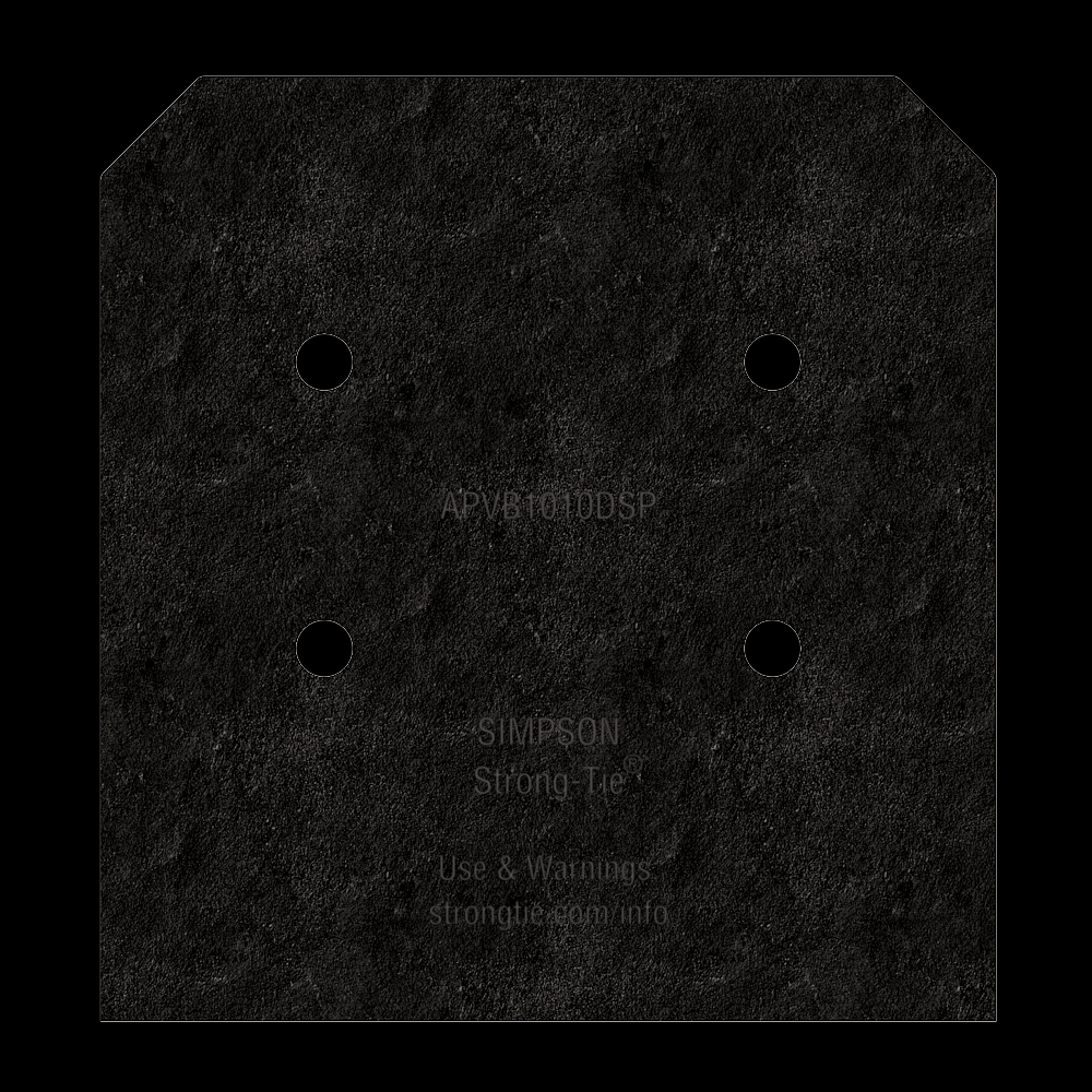 Outdoor Accents® Avant Collection™ ZMAX®, Black Post Base Side Plate for 10x (Qty-2)