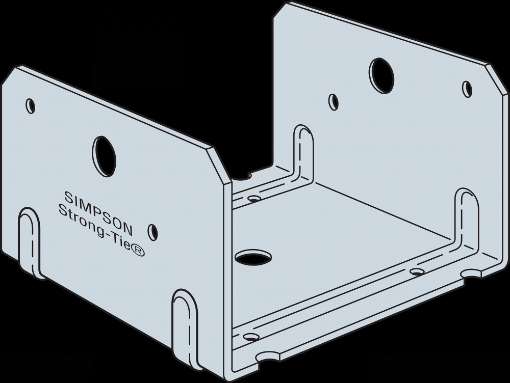 HBC Hot-Dip Galvanized Post Base for 6x Post