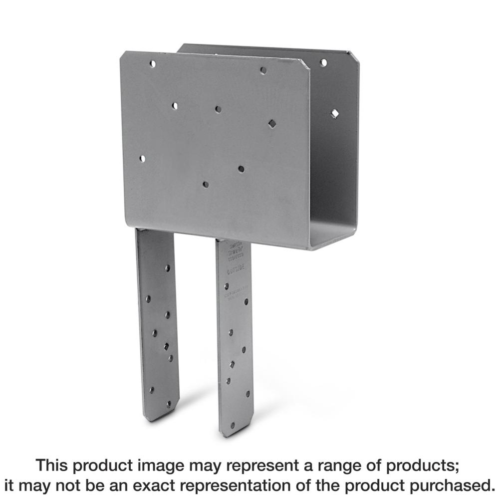 ECCQ HDG End Column Cap for 5-1/8 in. Beam, 4x Post, with Strong-Drive® SDS Screws