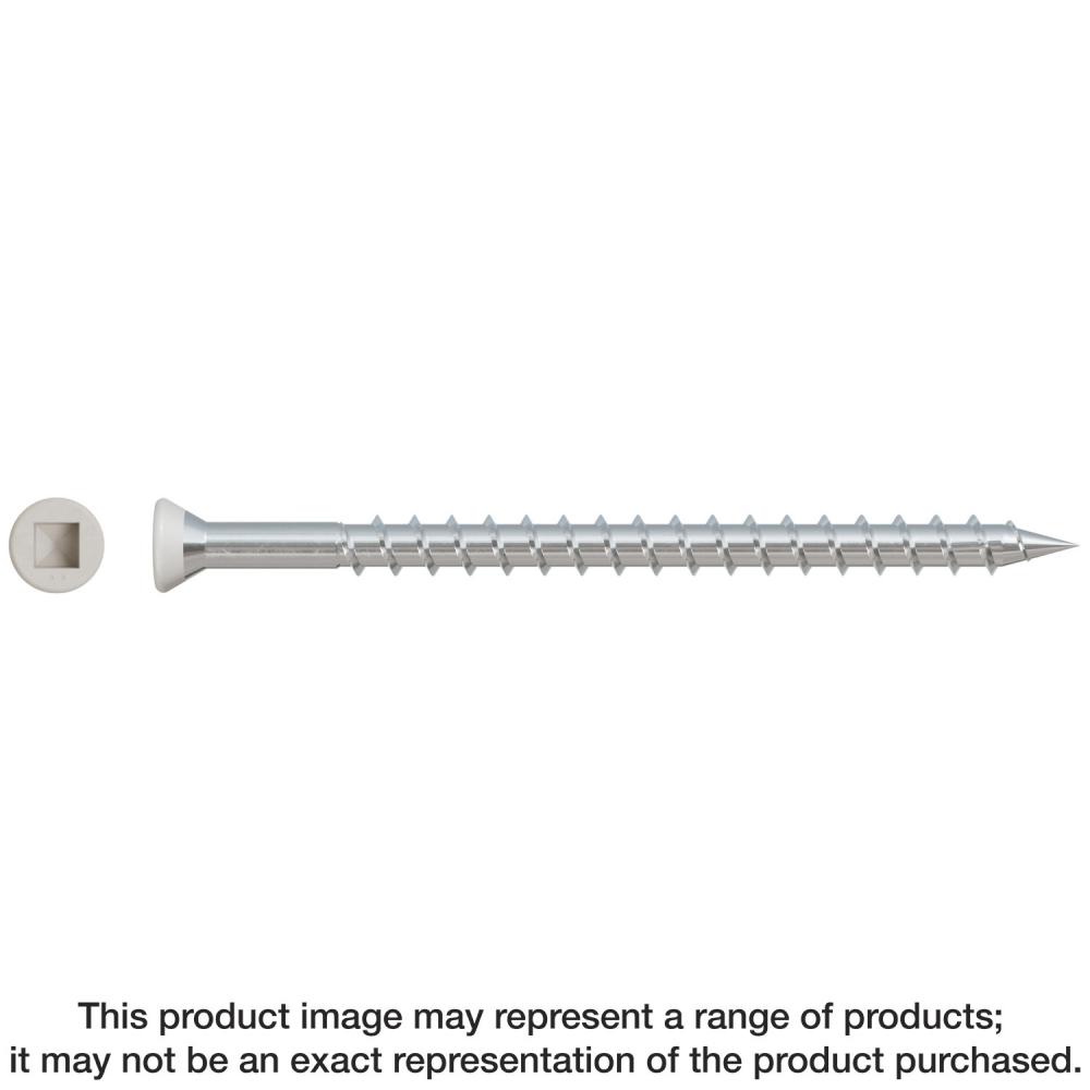 Trim-Head Screw - Sharp Point (Collated) - #7 x 2-1/2 in. #2 Square Type 305 Gray 01 (25-Qty)