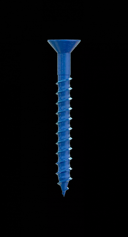 Titen Turbo™ - 1/4 in. x 2-1/4 in. 6-Lobe Flat-Head Concrete and Masonry Screw, Blue (75-Qty)