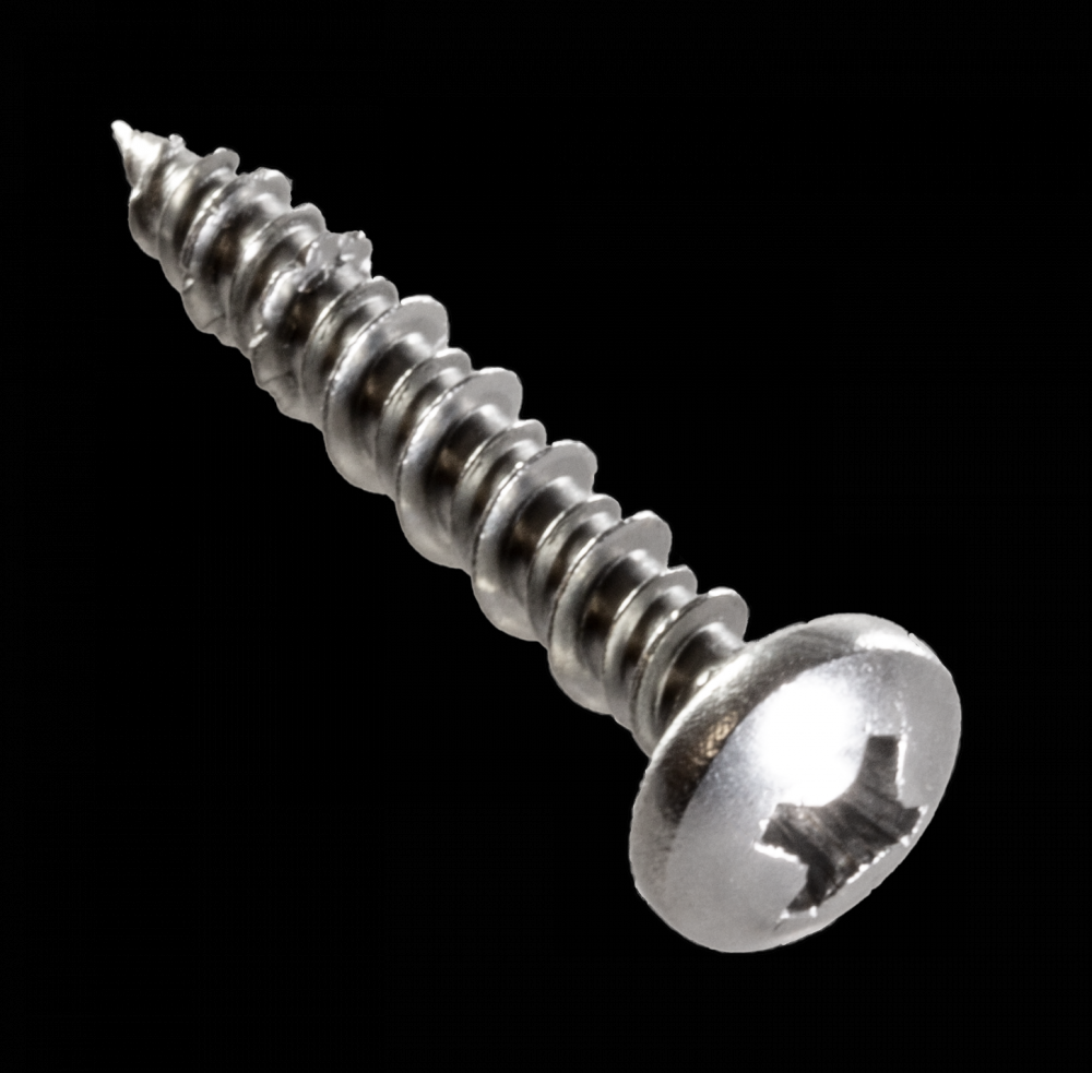 Marine Screw, Pan Head - #8 x 1 in. #2 Phillips Drive, Type 316 (100-Qty)