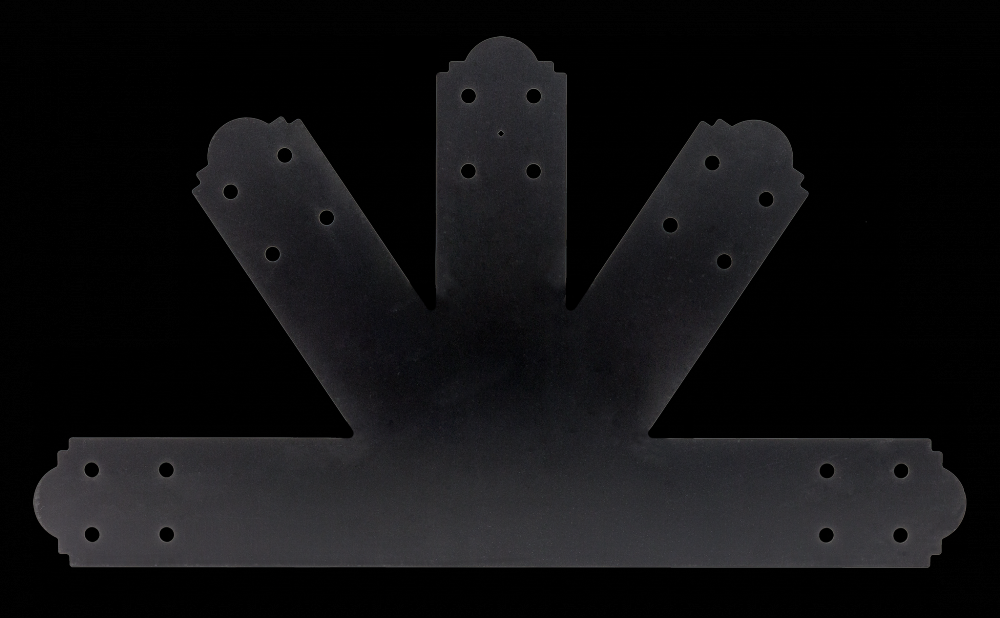 Outdoor Accents® Mission Collection® 8:12 Pitch ZMAX®, Black Powder-Coated Gable Plate