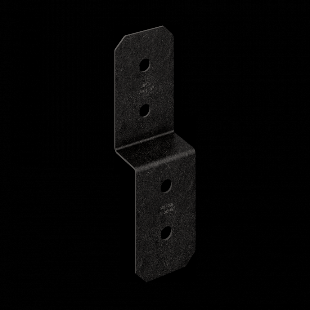 Outdoor Accents® Avant Collection™ 3 in. ZMAX®, Black Powder-Coated Deck Joist Tie for 1-3/4 in. Woo
