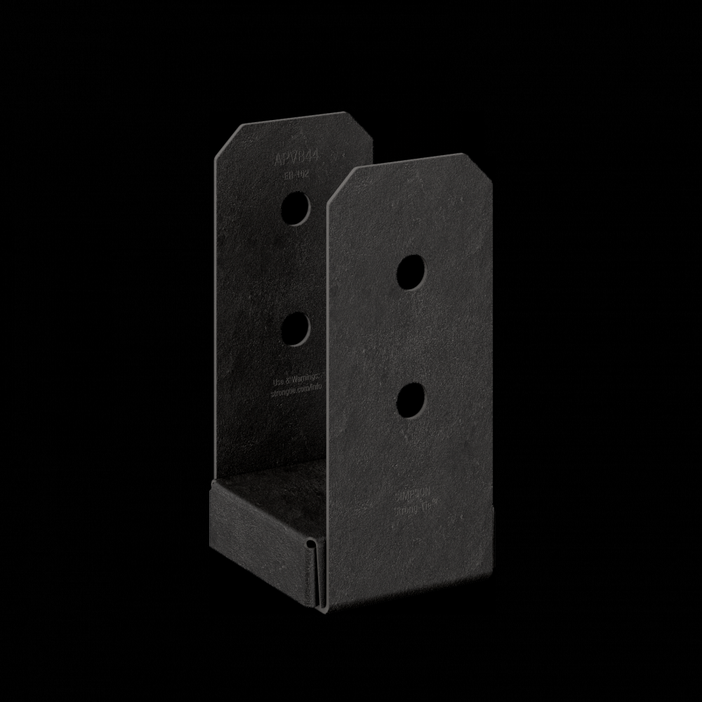 Outdoor Accents® Avant Collection™ ZMAX®, Black Powder-Coated Post Base for 4x4