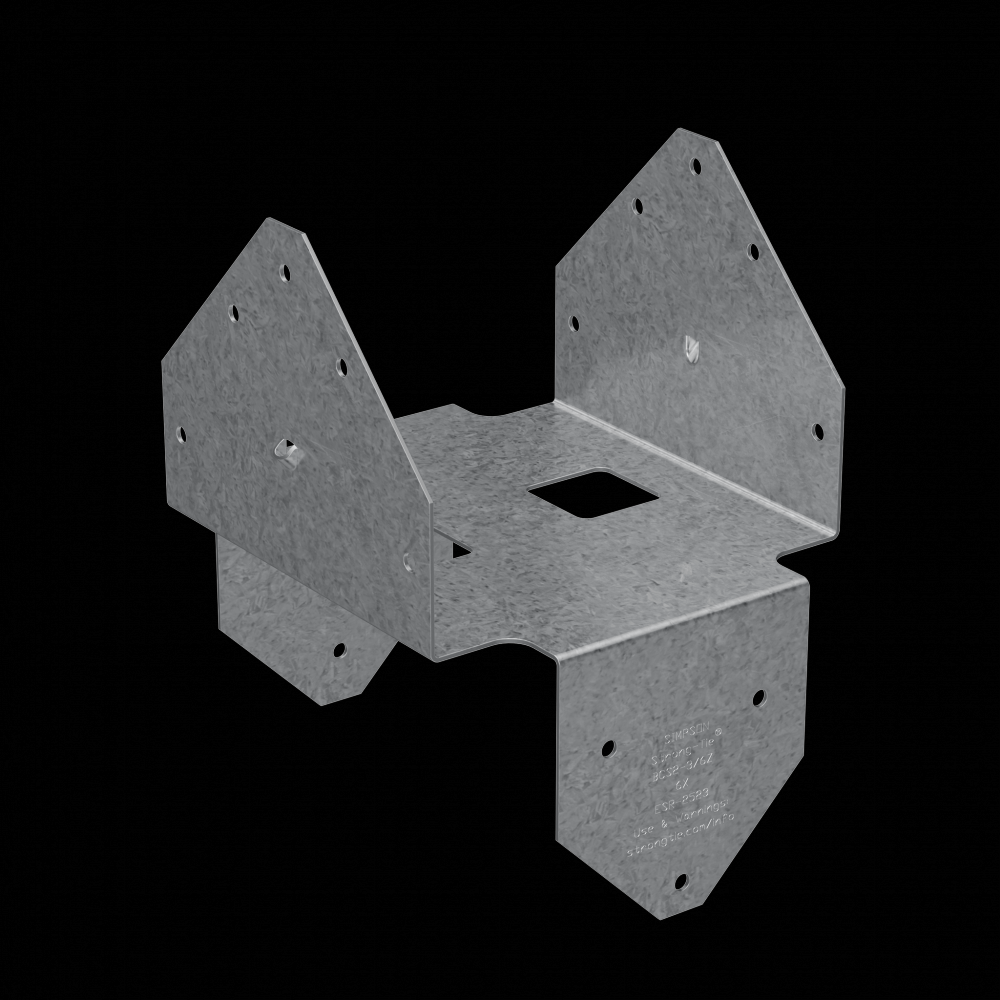BCS Galvanized Post Cap for Triple 2x Beam, 6x Post