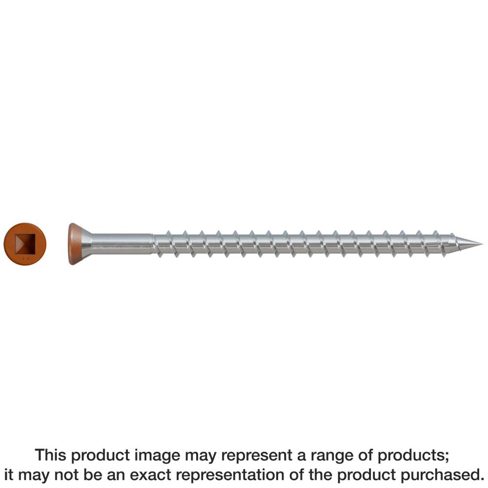 Trim-Head Screw - Sharp Point (Collated) - #7 x 3-1/2 in. #2 Square Type 305 Tan 01 (25-Qty)