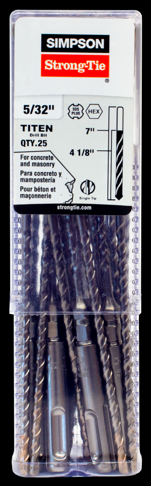 5/32 in. x 7 in. SDS-plus® Titen® Screw Drill Bit/Driver (25-Qty)