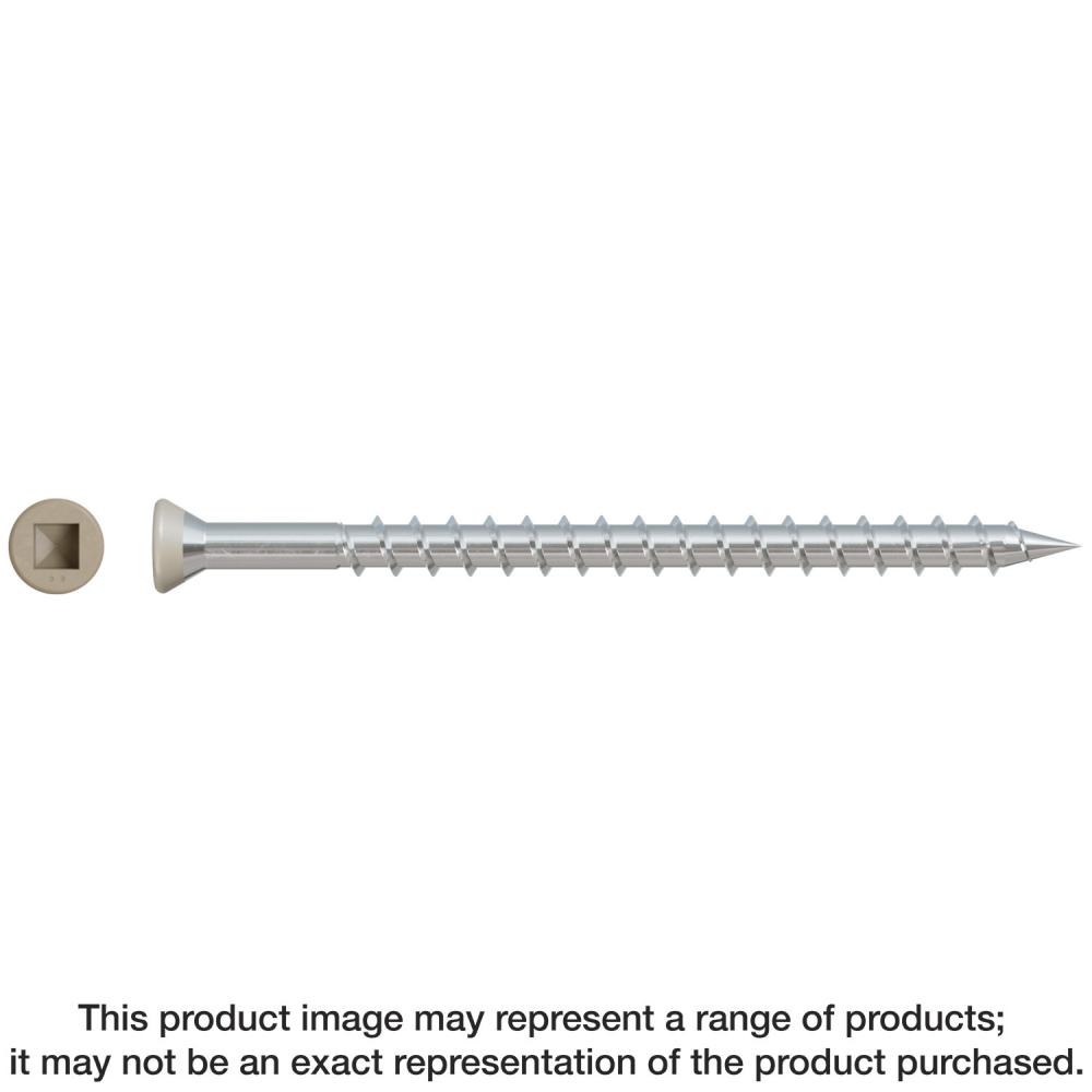 Trim-Head Screw - Sharp Point (Collated) - #7 x 2 in. #2 SQ Type 305, Brown 05 (25-Qty)