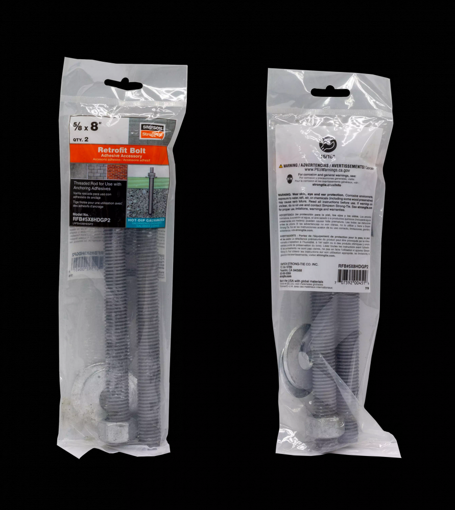 RFB 5/8 in. x 8 in. Hot-Dip Galvanized Retrofit Bolt (2-Qty)