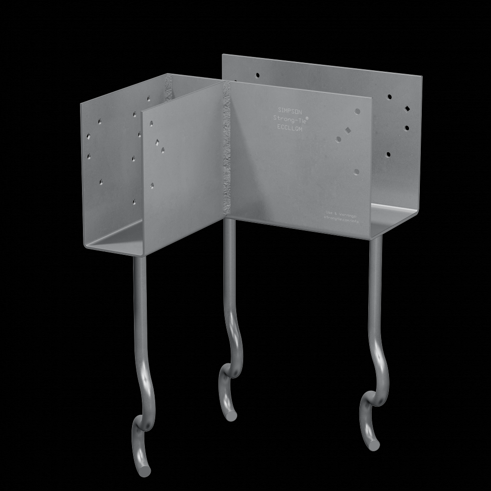 ECCLQM™ 5-1/2 in. L-Shape End Column Cap for Masonry w/ SDS Screws