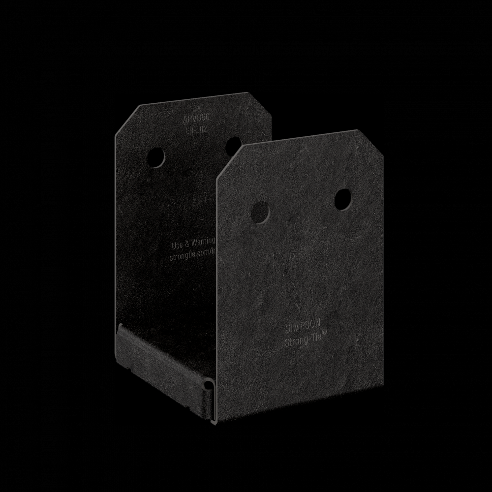 Outdoor Accents® Avant Collection™ ZMAX®, Black Powder-Coated Post Base for 6x6