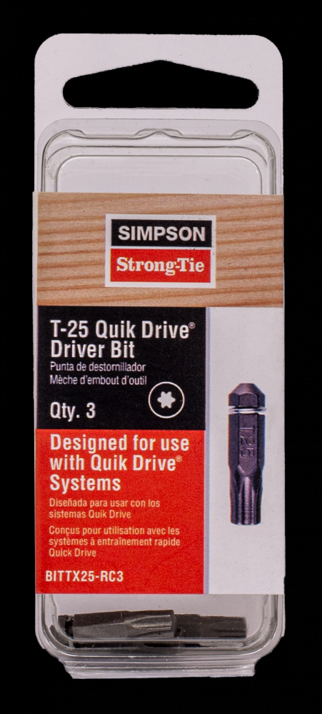 Quik Drive® T25 6-Lobe-Drive Bit (3-Qty)