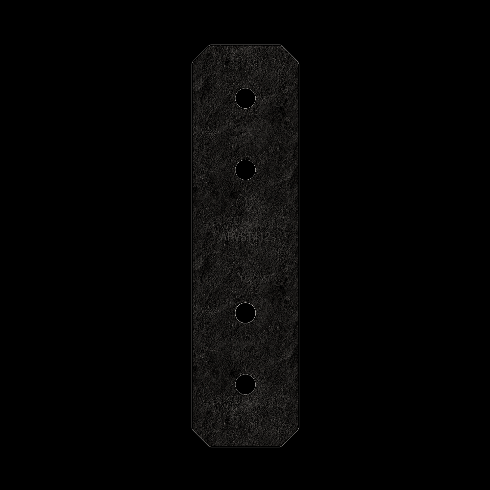 Outdoor Accents® Avant Collection™ 3 in. x 11-1/4 in. ZMAX®, Black Powder-Coated Strap for 4x