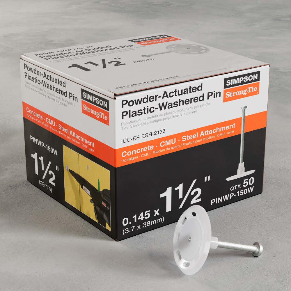 PINWP 1-1/2 in. Powder-Actuated Plastic-Washered Pin for Insulation Board (50-Qty)