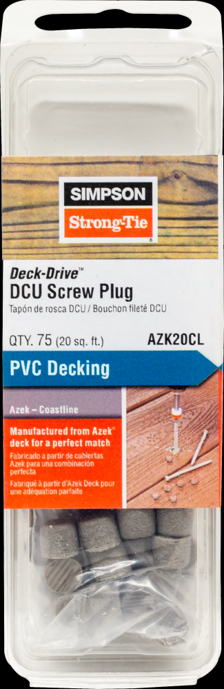 Deck-Drive™ DCU Screw Plug - Azek Coastline (75-Qty)