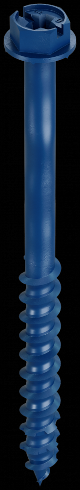 Titen Turbo™ - 1/4 in. x 3-1/4 in. Hex-Head Concrete and Masonry Screw, Blue (100-Qty)