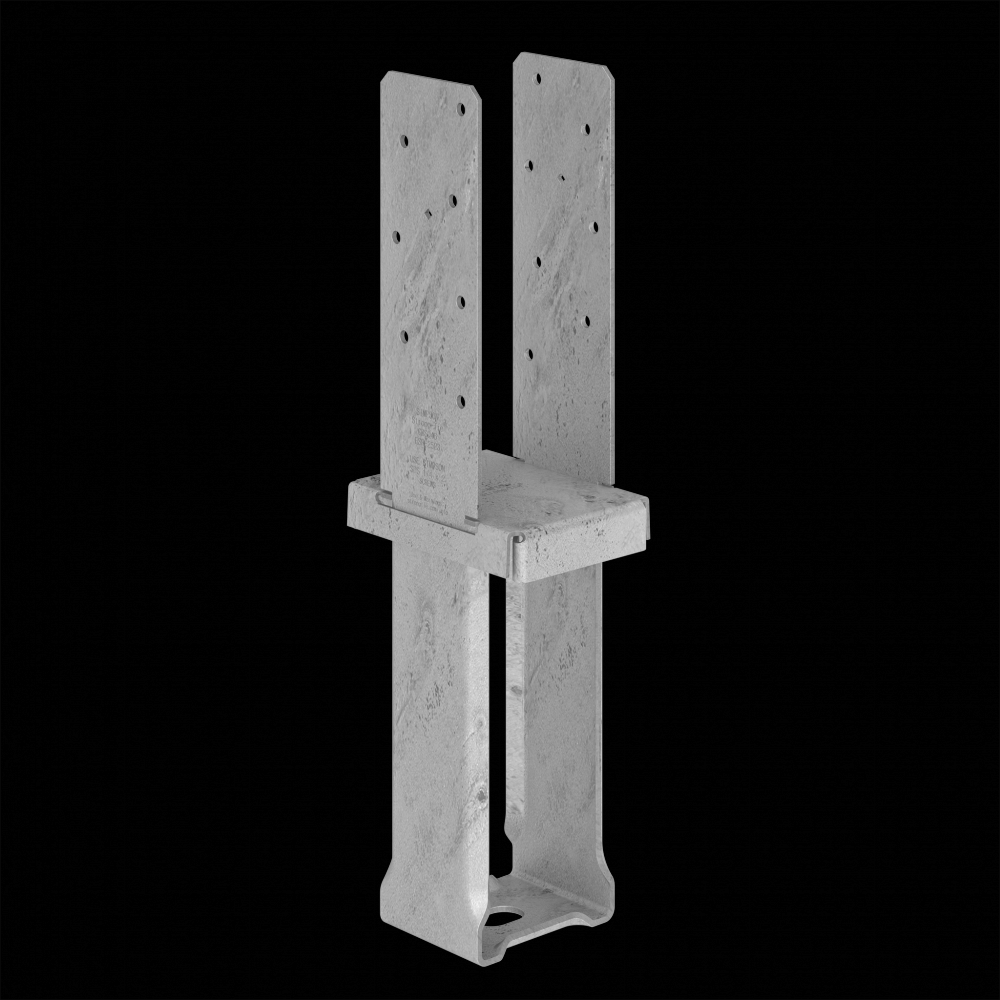CBSQ Hot-Dip Galvanized Standoff Column Base for 4x6 with SDS Screws