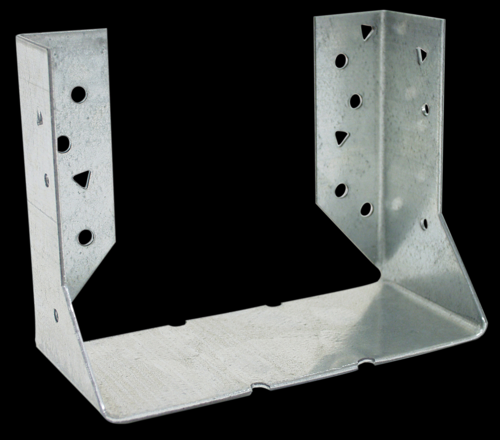 HUC Galvanized Face-Mount Concealed-Flange Joist Hanger for 6x6