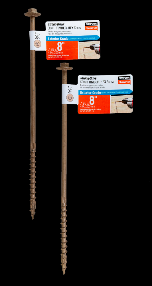 Strong-Drive® SDWH™ TIMBER-HEX Screw - 0.195 in. x 8 in. 5/16 Hex, DB Coating