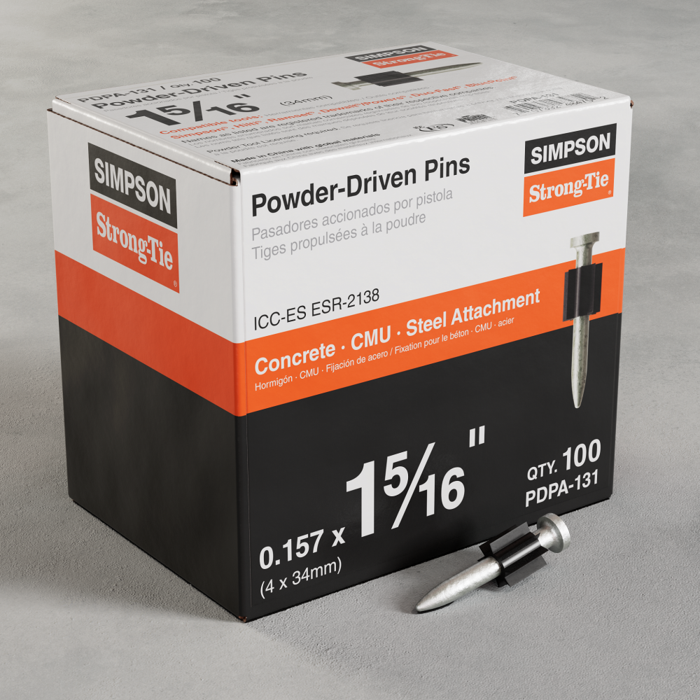 PDPA .157 in. x 1-5/16 in. Powder-Actuated Pin (100-Qty)