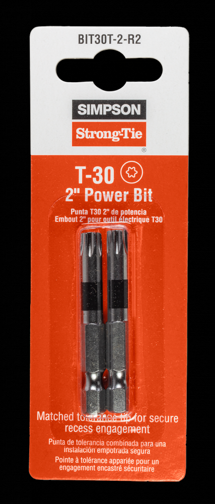 T30 6-Lobe Drive 2-in. Power Bits (2-Qty)