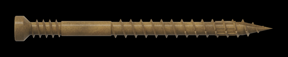 Finish Trim Screw - #7 x 2 in. T10, Trim-Head, Quik Guard®, Tan (100-Qty)