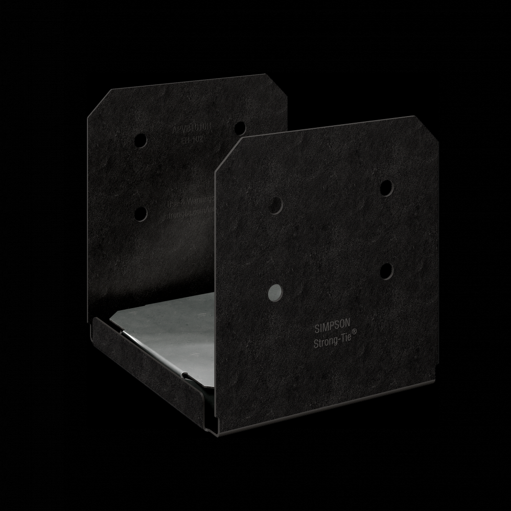 Outdoor Accents® Avant Collection™ ZMAX®, Black Powder-Coated Post Base for 10x10 Rough