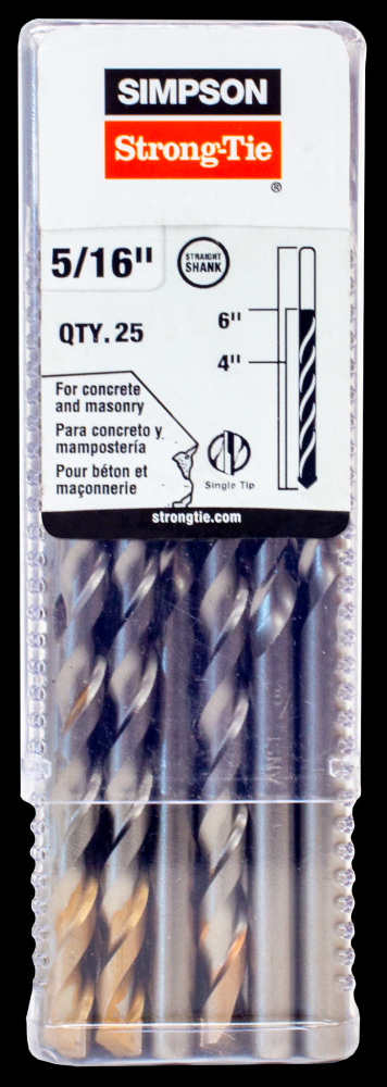 5/16 in. x 6 in. Straight Shank Bit (25-Qty)
