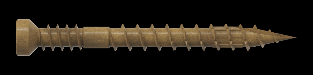 Finish Trim Screw - #7 x 1-1/2 in. T10, Trim-Head, Quik Guard®, Tan (100-Qty)