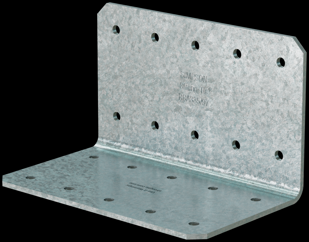 RCA 3 in. x 3 in. x 5 in. 12-Gauge Galvanized Rigid Connector Angle (35-Qty)