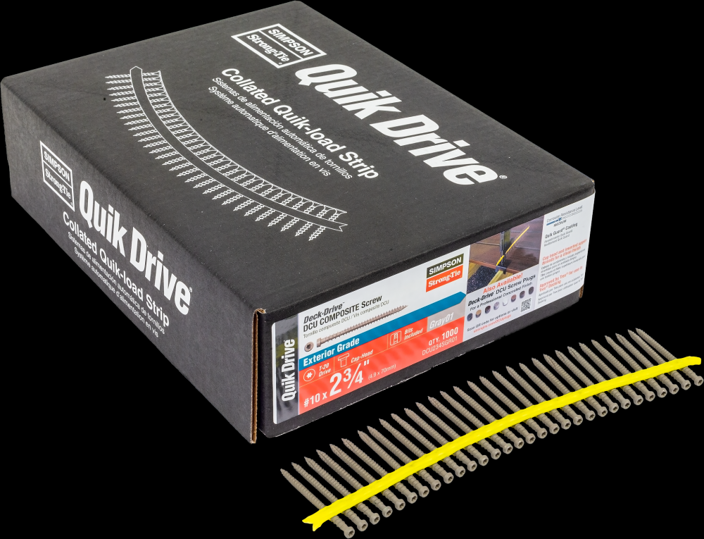 Deck-Drive™ DCU COMPOSITE Screw (Collated) - #10 x 2-3/4 in. Quik Guard® Gray 01 (1000-Qty)