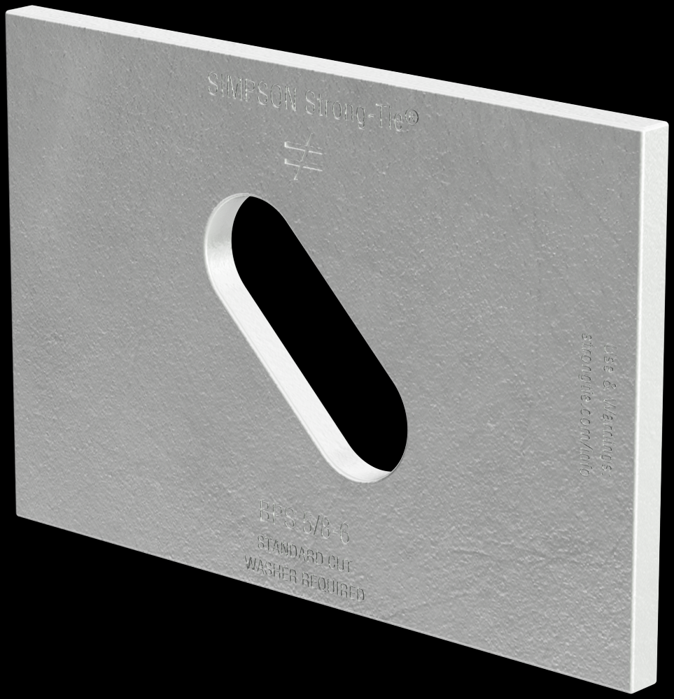BPS 3 in. x 4-1/2 in. HDG Slotted Bearing Plate with 5/8 in. Bolt Dia.