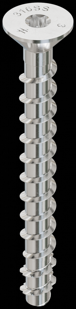 Titen HD® 1/4 in. x 3 in. Type 316 SS Countersunk Head Heavy-Duty Screw Anchor (25-Qty)