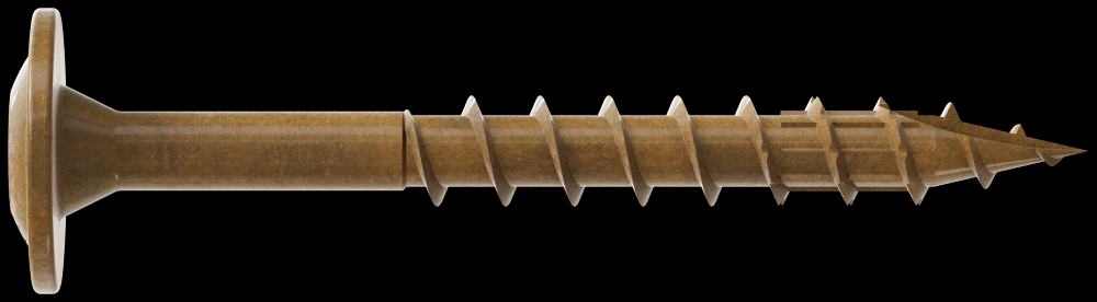 Wafer-Head Construction Screw - #8 x 1-1/2 in. T20, Quik Guard®, Tan (100-Qty)