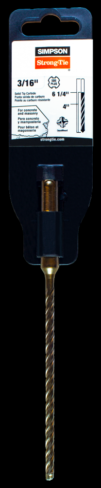 3/16 in. x 6-1/4 in. SDS-plus® Shank Solid-Tip Carbide Drill Bit