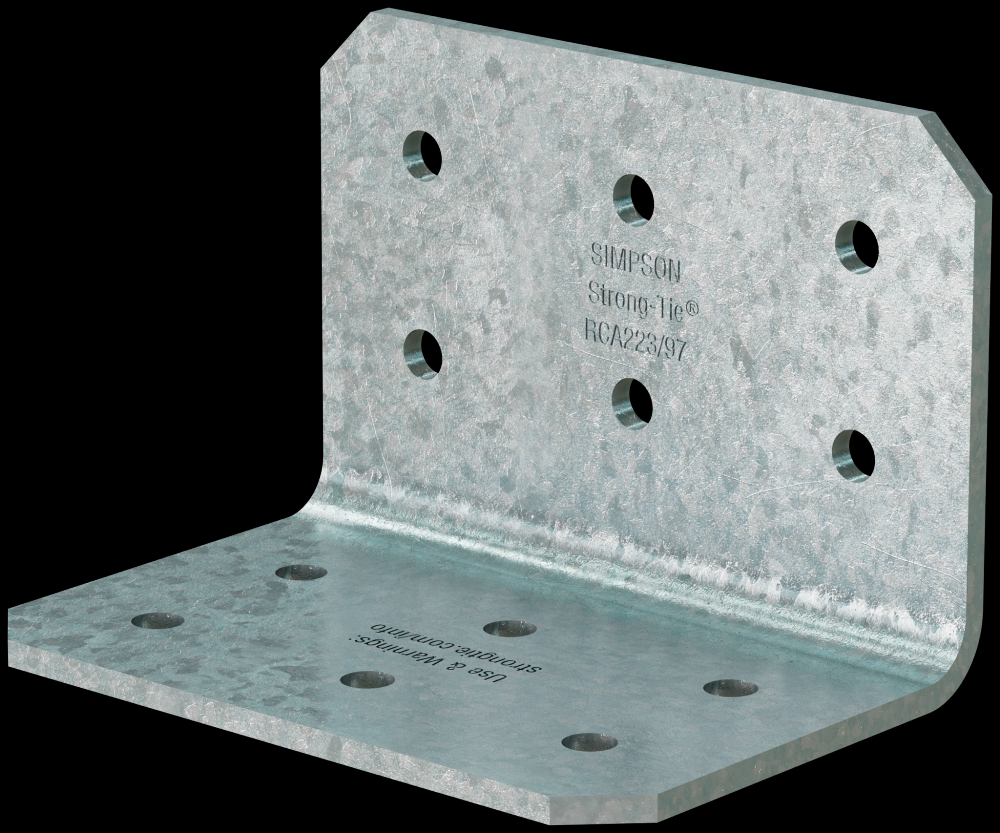 RCA 2 in. x 2 in. x 3 in. 12-Gauge Galvanized Rigid Connector Angle (90-Qty)
