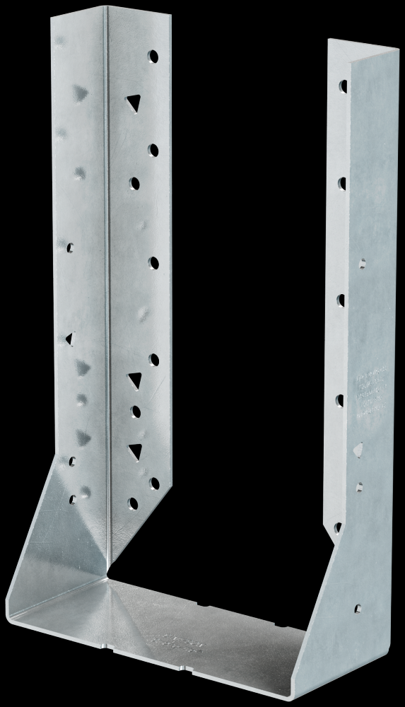 HUC Stainless-Steel Face-Mount Concealed-Flange Joist Hanger for 6x12