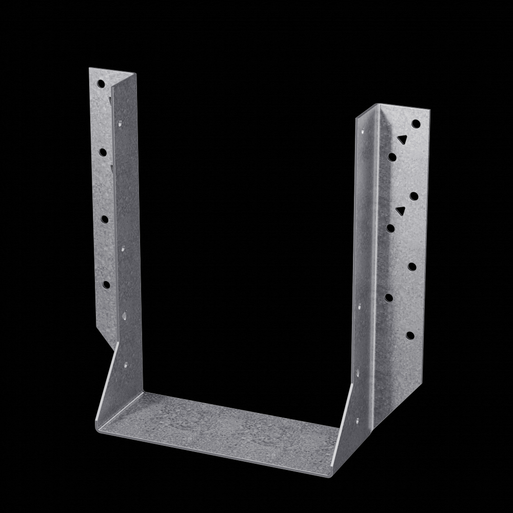 HU Galvanized Face-Mount Joist Hanger for Quad 2x10