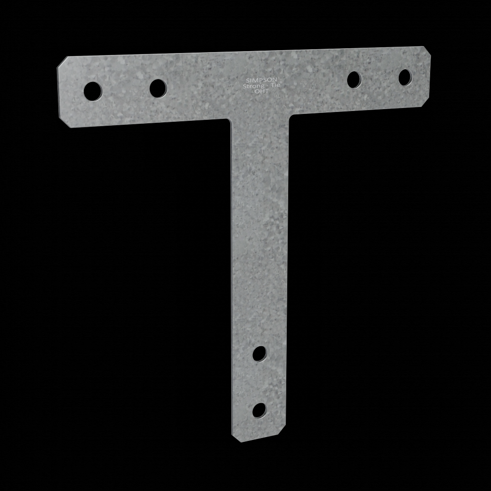 HT 16 in. x 16 in. 7-Gauge Hot-Dip Galvanized Heavy T Strap