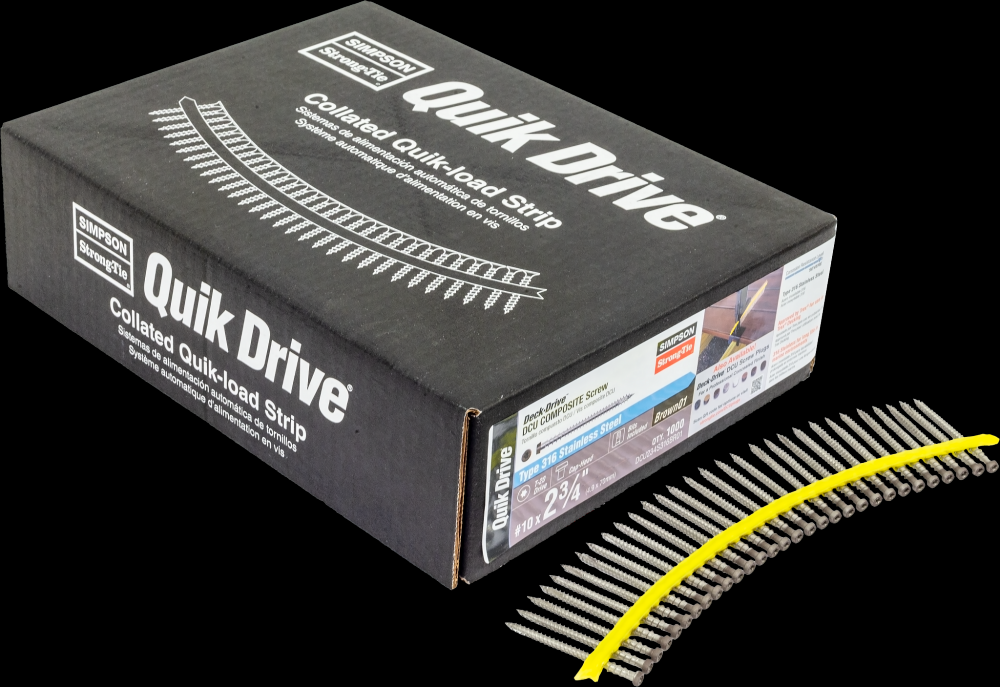 Deck-Drive™ DCU COMPOSITE Screw (Collated) - #10 x 2-3/4 in. Type 316, Brown 01 (1000-Qty)
