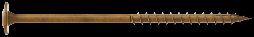Wafer-Head Construction Screw - #8 x 3 in. T20, Quik Guard®, Tan (50-Qty)