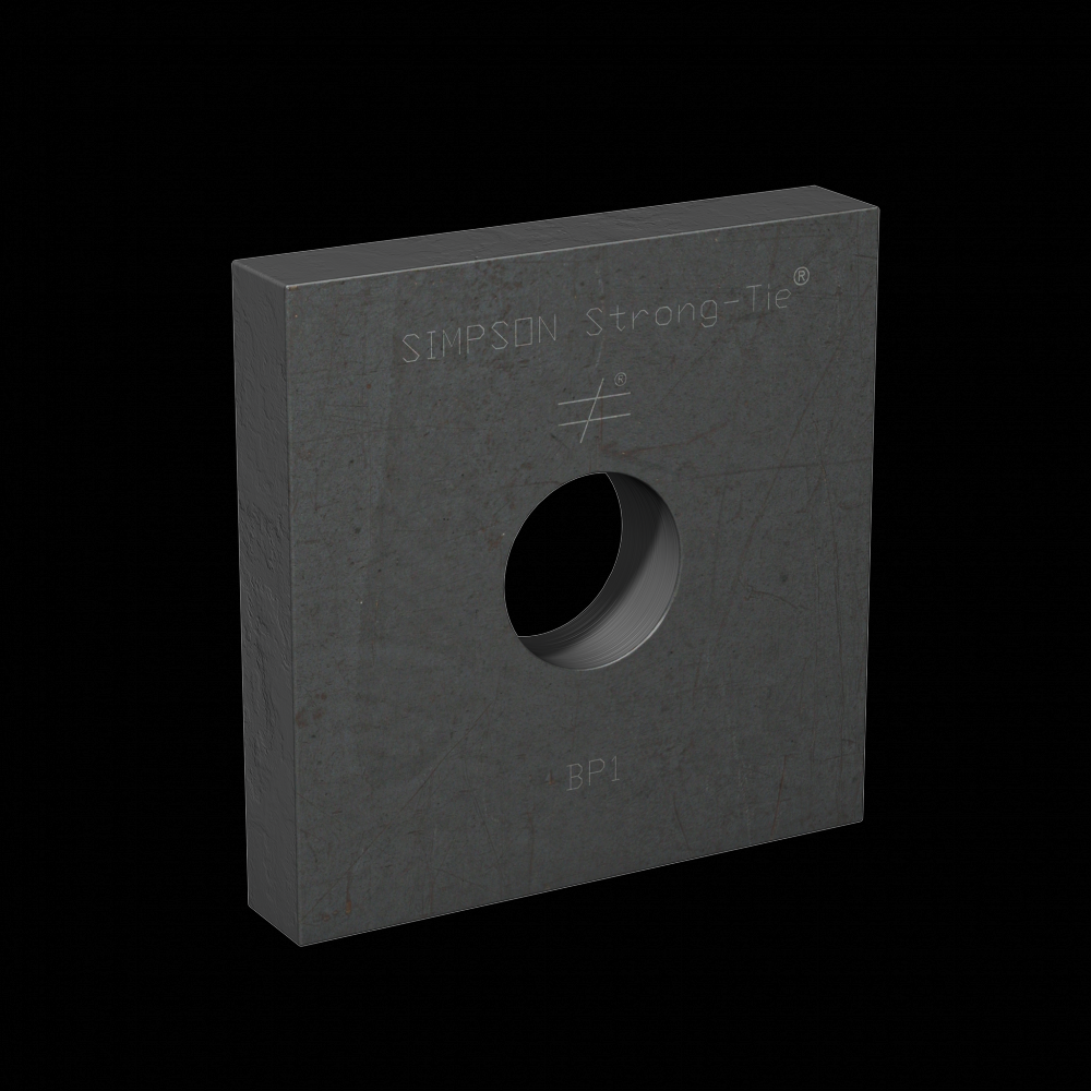 BP 3-1/2 in. x 3-1/2 in. Bearing Plate with 1 in. Bolt Dia.