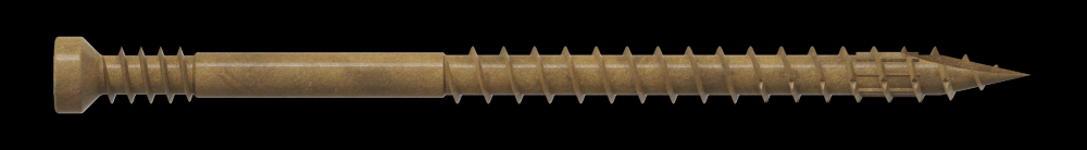 Finish Trim Screw - #7 x 2-1/2 in. T10, Trim-Head, Quik Guard®, Tan (100-Qty)