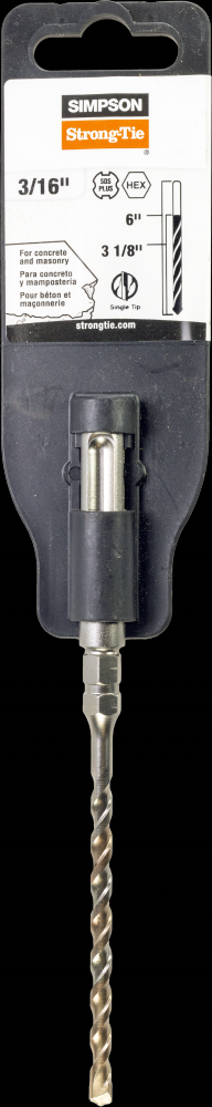 3/16 in. x 6 in. SDS-plus® Titen® Screw Drill Bit/Driver