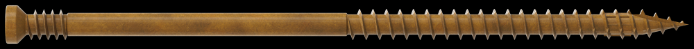 Finish Trim Screw - #9 x 4 in. T15, Trim-Head, Quik Guard®, Tan (1000-Qty)