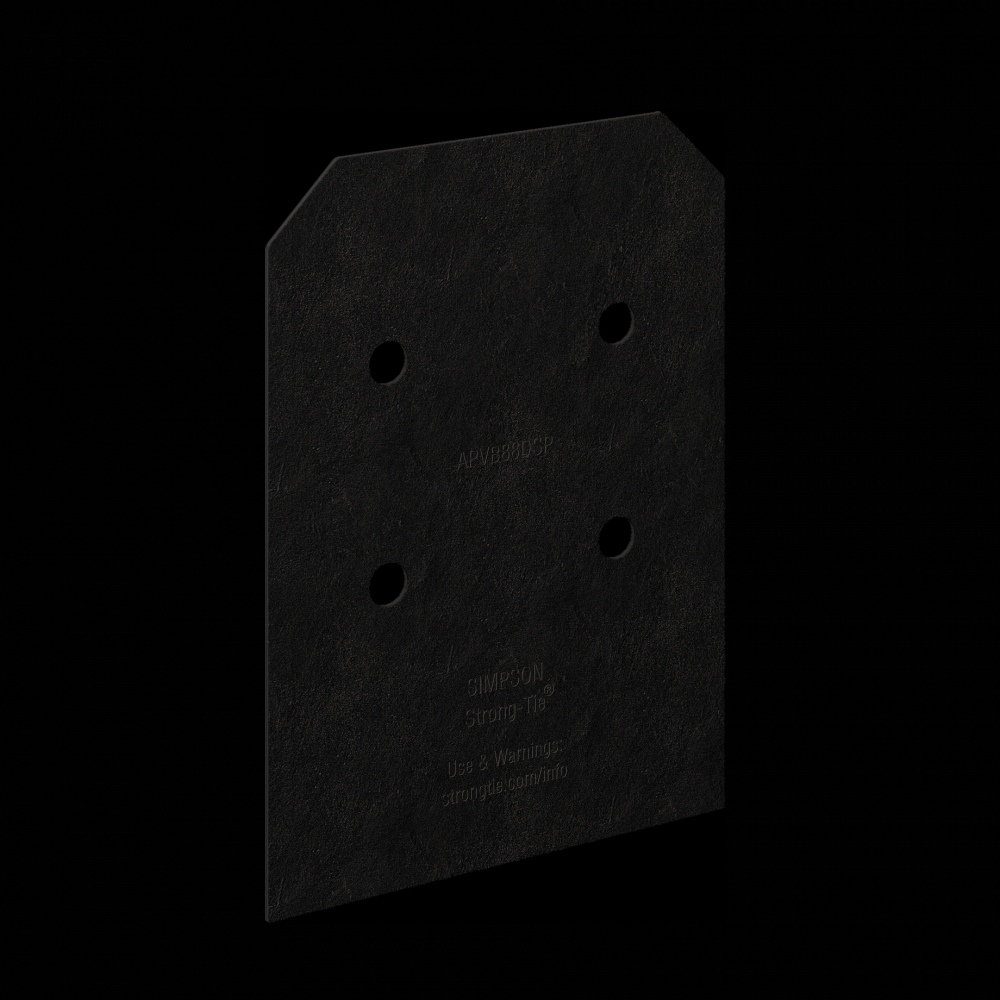 Outdoor Accents® Avant Collection™ ZMAX®, Black Post Base Side Plate for 8x (Qty-2)