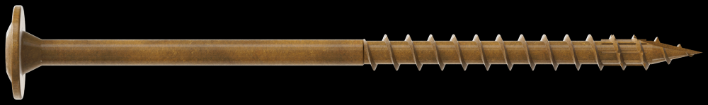 Wafer-Head Construction Screw - #8 x 3 in. T20, Quik Guard®, Tan (200-Qty)
