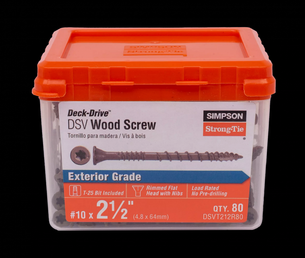 Deck-Drive™ DSV WOOD Screw - #10 x 2-1/2 in. T25, Flat Head, Quik Guard®, Tan (80-Qty)