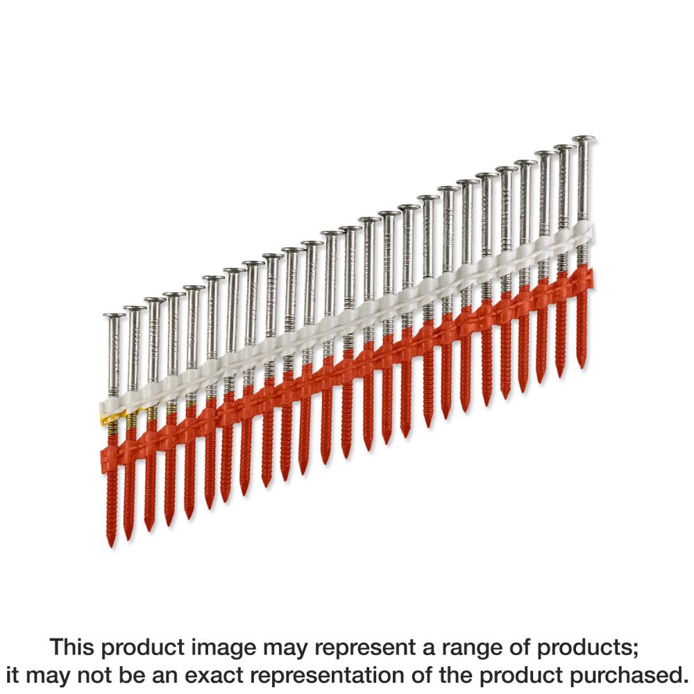 20°–22° Plastic Strip, Full Round Head, Ring-Shank Nail — 3-1/2 in. x .131 in. Type 316 (1000-Qty)